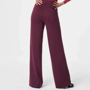 NWT Spanx Perfect Pant, Wide Leg, Machine Washable, Discontinued Color (Merlot)